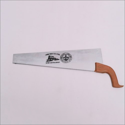 White Polish Handsaw - Stainless Steel Blade, Ergonomic Pvc Half Handle, White Finish For Wood Cutting
