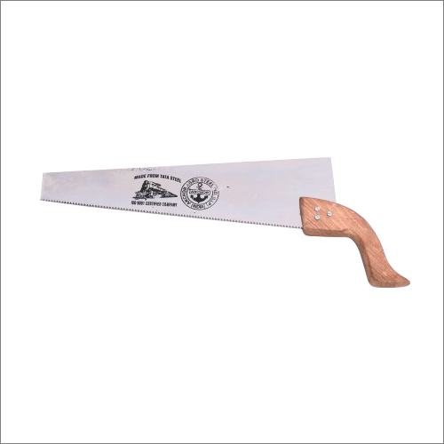 White Hand Saw With Wooden Handle