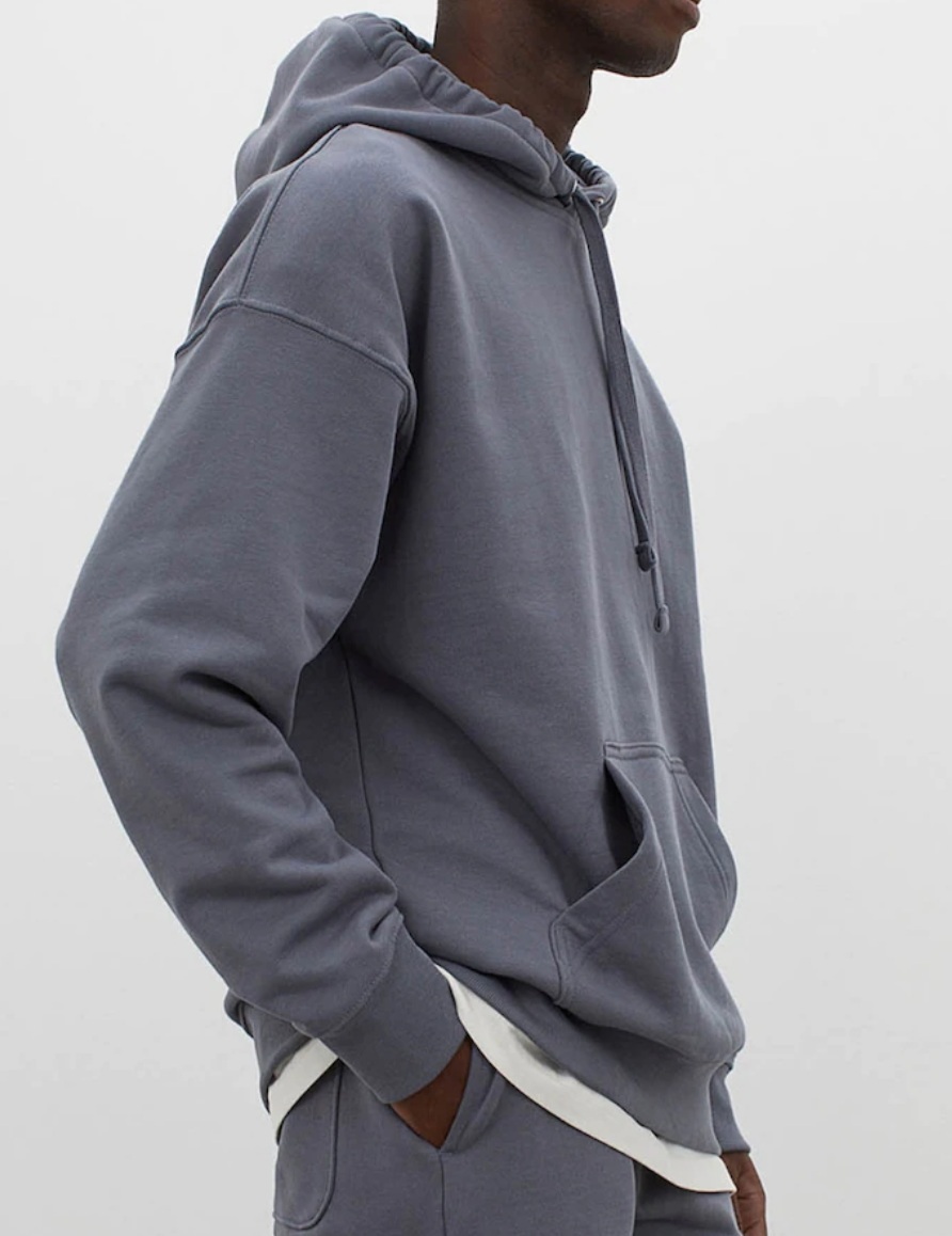 Multiple Mens Solid Grey Hooded