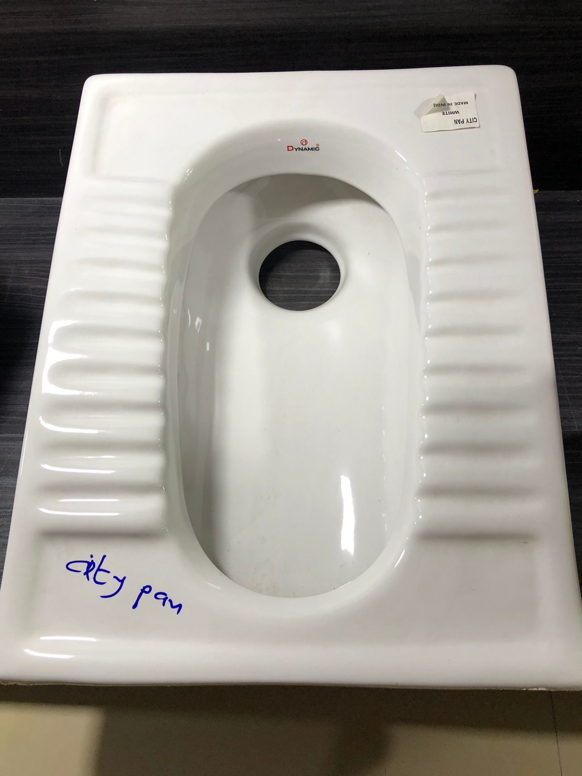 Jordan Pan - Ceramic Squatting Pan 130x425x520mm | Glossy Glazed Finish, Floor Mounted Design, Square Shape, 10.50 Kg Weight