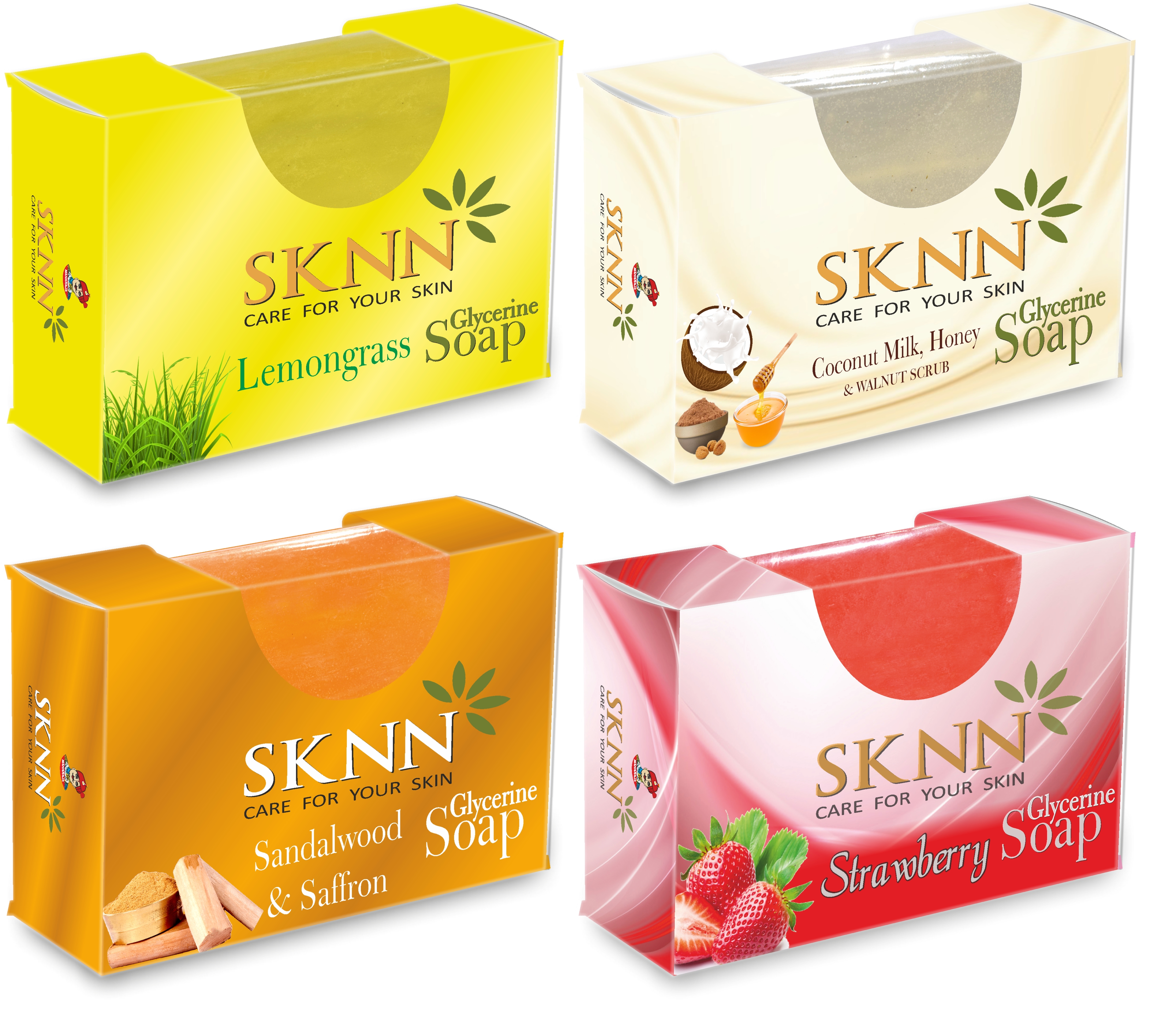 Sknn Glycerine Soap Set Of 4 Combo