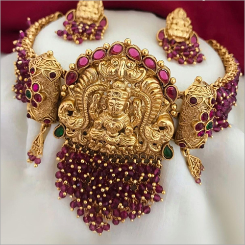 Ladies Designer Temple Necklace Set