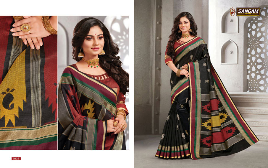 Handloom Sarees - Silk, 5.5 Meters X 45 Inches, Beige | Printed Border, Embroidered Pallu