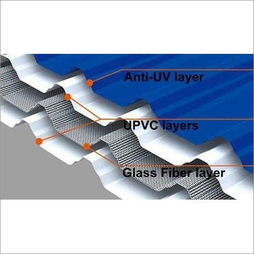  प्लेन फोर लेयर UPVC रूफिंग शीट्स 