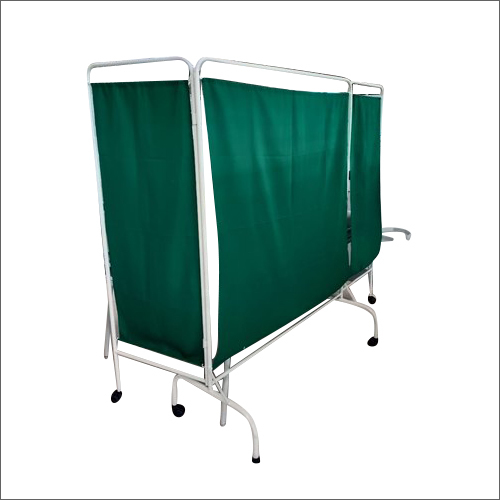 Green Bed Side Screen With Curtain