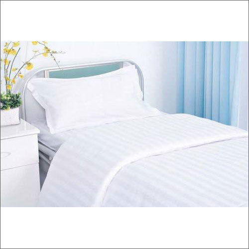 White Hospital Bed Sheet With Pillow Cover