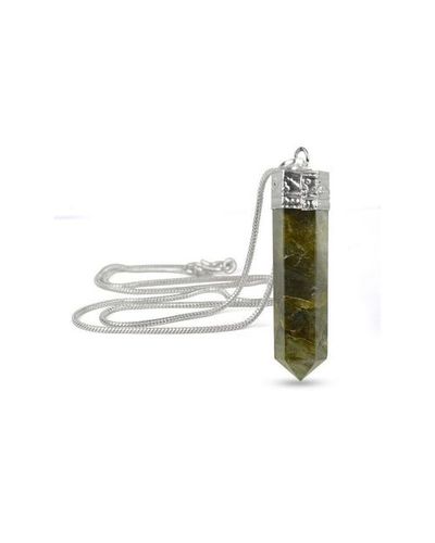 लैब्रोडोराइट सिंगल पॉइंट पेंडेंट