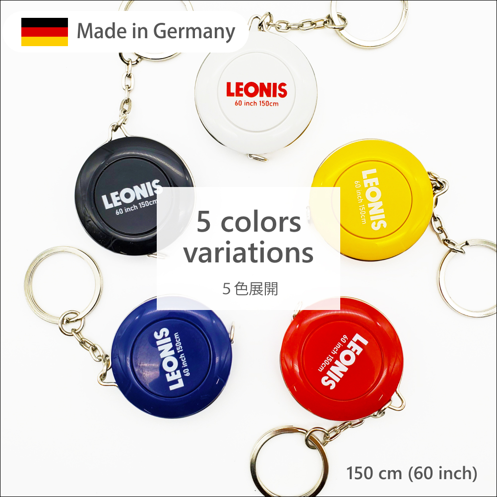 Black Spring Tape Measure (Key-ring Design)