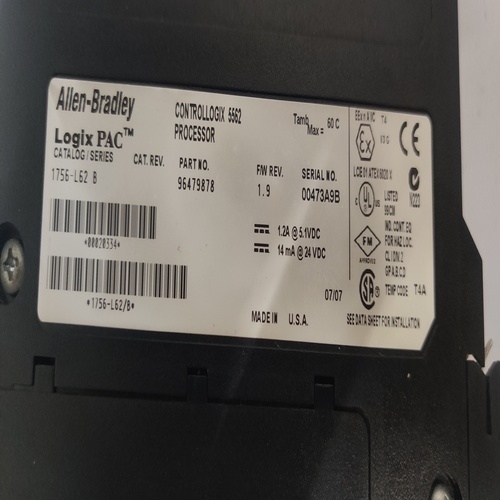 Allen Bradley 1756-l62/b Controllogix Processor Module