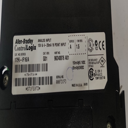 Allen Bradley 1756-if16/a Controllogix Analog Input Module