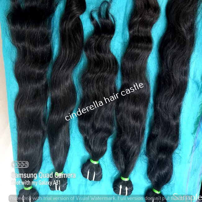Long Wavy Indian Human Hair Extensions - 100% Remy Human Hair, 965.2mm Length, Natural Brown/black/blonde, Suitable For Women And Girls