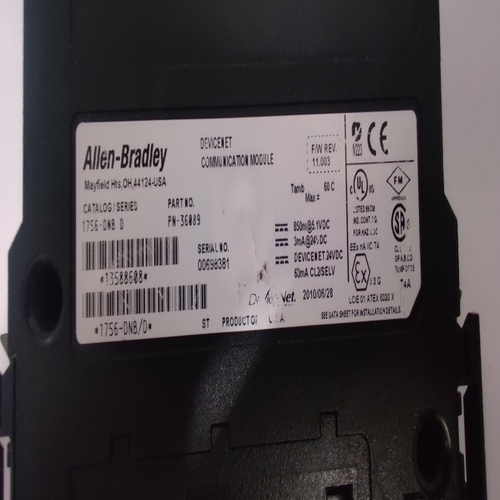 Allen Bradley 1756-dnb/d Devicenet Communication Module