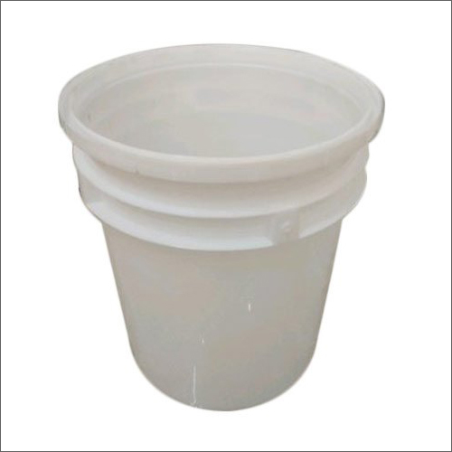 Lubricant Oil Bucket - HDPE, 20 Ltr Size, White Color, Round Shape | Rigid Plastic, Leak-Proof Design, Enhanced Durability