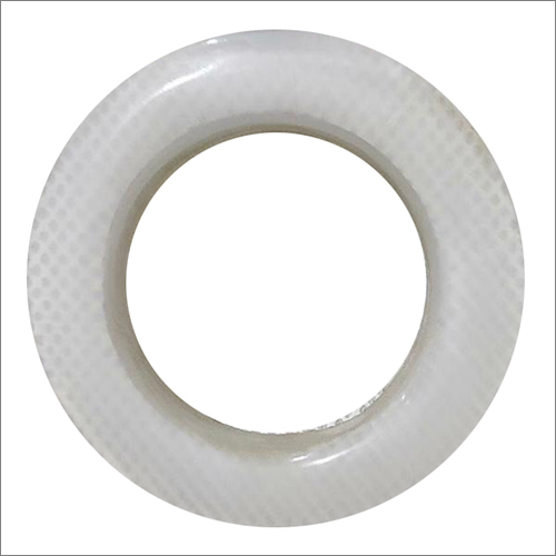 White Plastic Curtain Ring - Polished Finish | Durable Plastic Material, Elegant Design For Home Decor