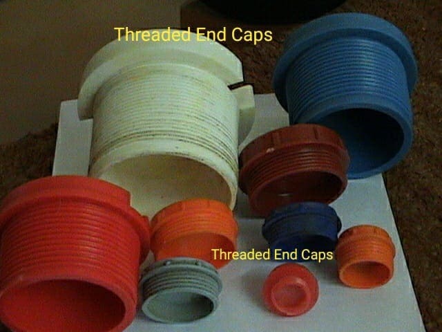 Pipe End Cap - Plastic, Various Dimensions , Black Round Shape | Screw-on Installation, Ideal For Piping Systems, Leak Prevention, Versatile Use