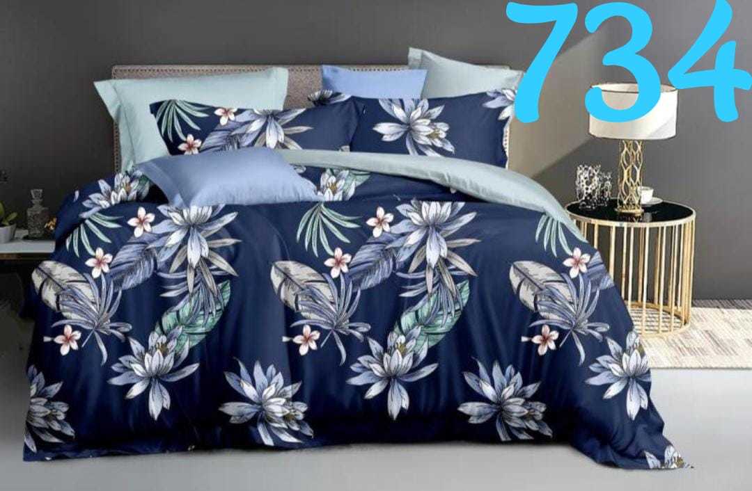Cotton Bedsheet - Floral Pattern, 180-200 Thread Count, Green Color | Multiple Sizes, Ideal For Bedroom Bedding, Machine Washable