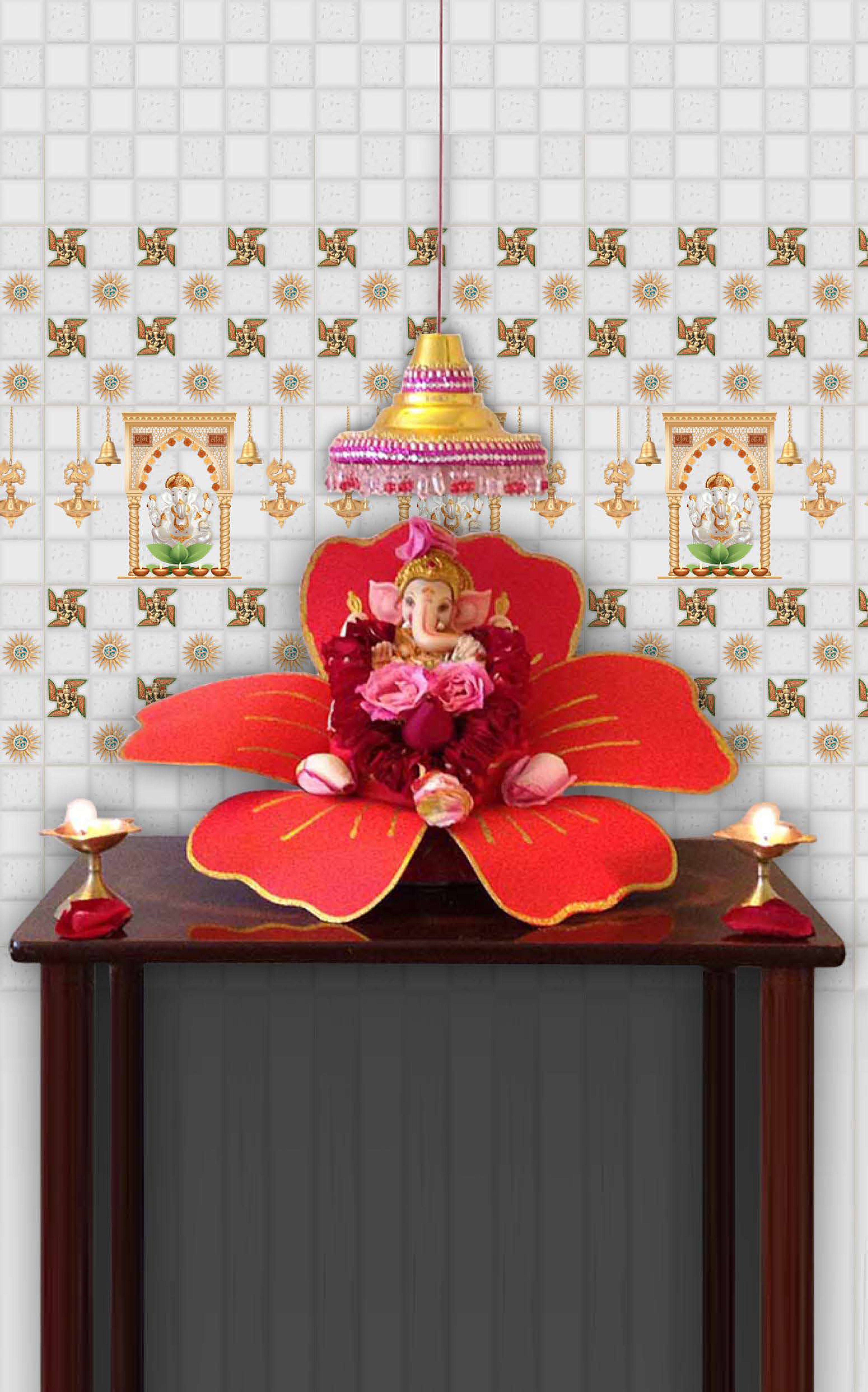 Multi Color Pooja Concept