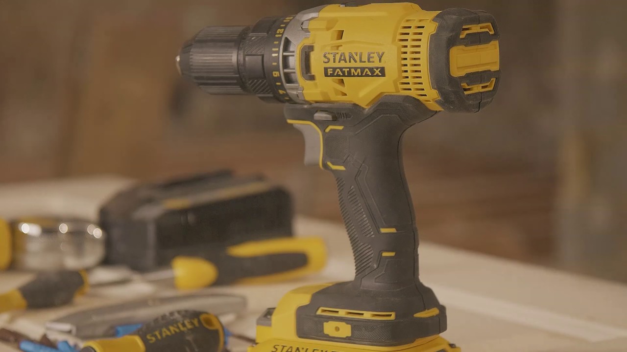 Yellow & Black Stanley Fatmax 20v Drill Driver Scd700d2k