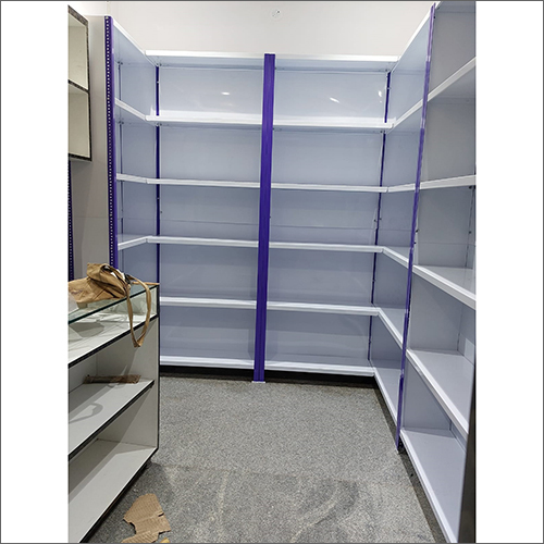 Supermarket Wall Rack - Heavy-duty Metal, 48x36 Inches, Adjustable Shelving Levels, Versatile Storage Solution