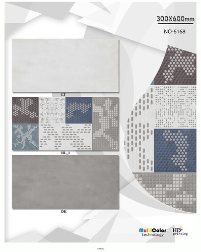 Matt Series 4 - Ceramic Wall Tiles 12x24 | Multi-Color, Vitrified, Thickness 6-8mm, Perfect for Bathroom, Kitchen & Front Elevation