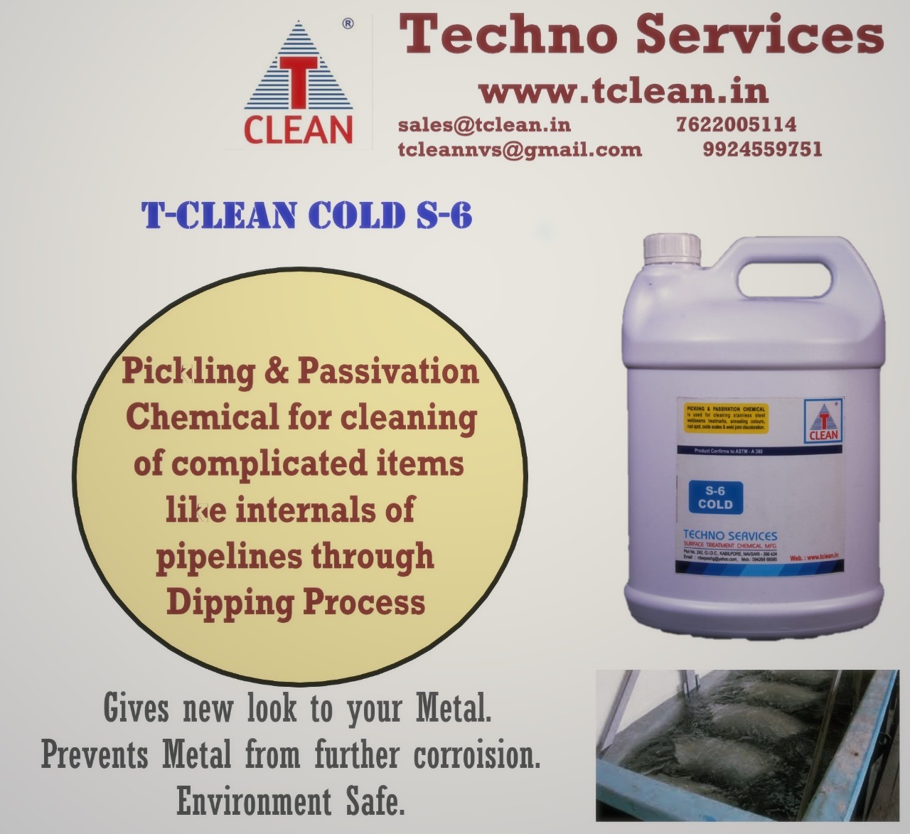 Cold S 6 Pickling Chemical Application: Industrial
