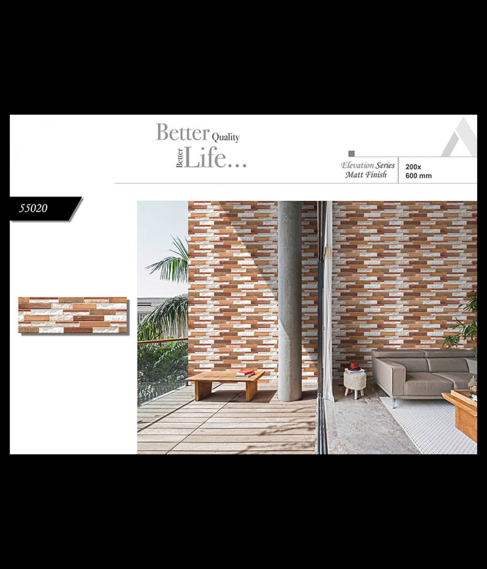Elevation Matt Series - 12x18 Inches Vitrified Ceramic Wall Tiles | Multi Color, Premium Quality, Water Absorption: No, 6-8mm Thickness