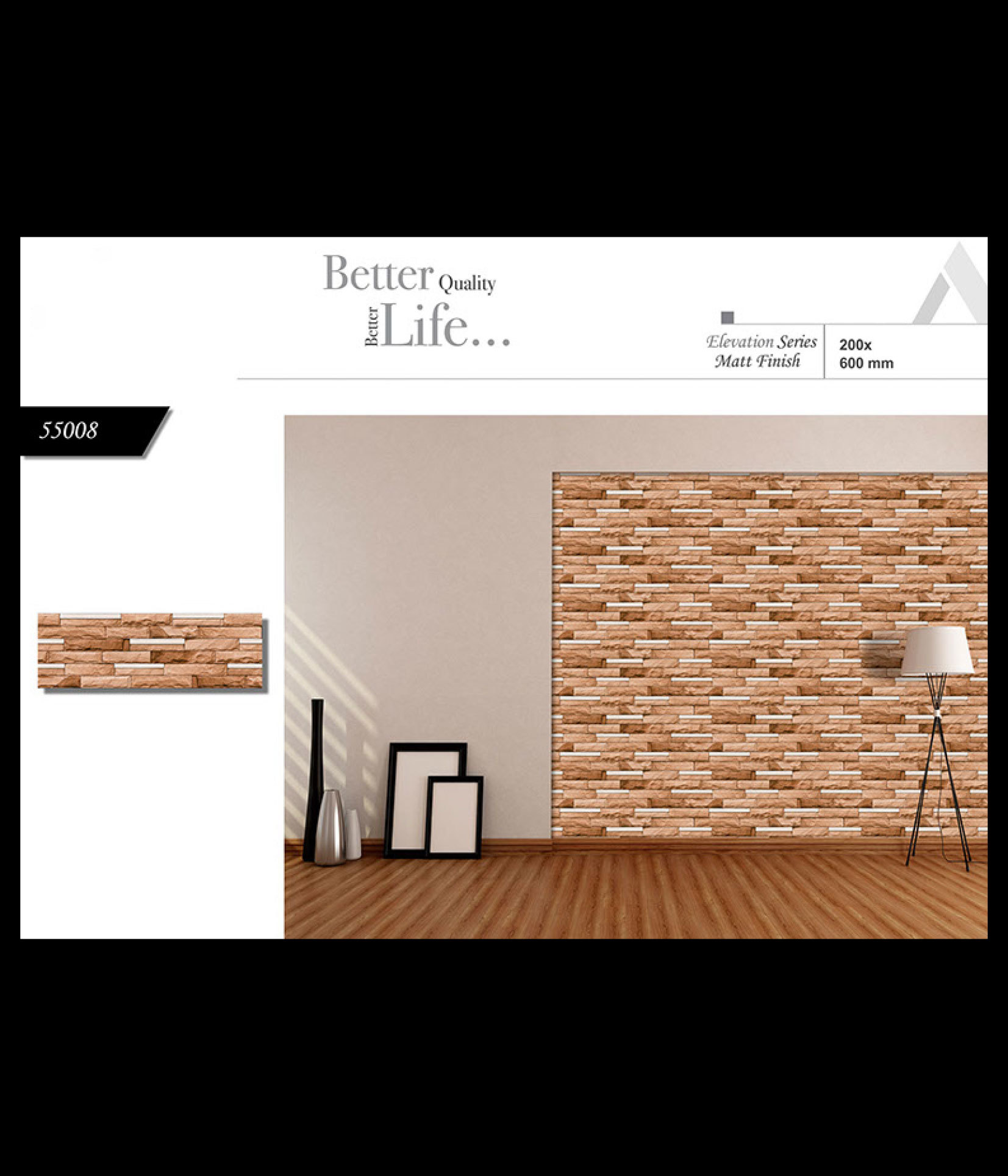 Elevation Matt Series - 12x18 Inches Vitrified Ceramic Wall Tiles | Multi Color, Premium Quality, Water Absorption: No, 6-8mm Thickness