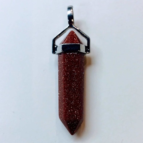 गोल्डन स्टोन डबल पॉइंट पेंडेंट