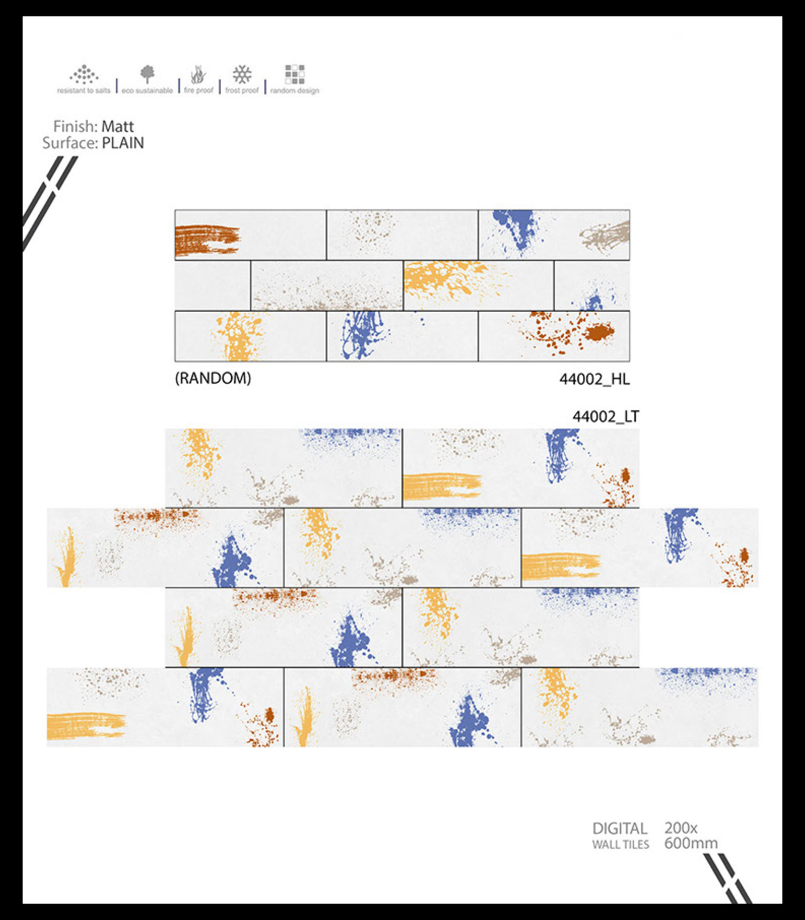 Marble Series - Ceramic Tiles 12x18 Inches, Multicolor | Vitrified, Rectangle Shape, Thickness: 6-8mm, Water Absorption: No