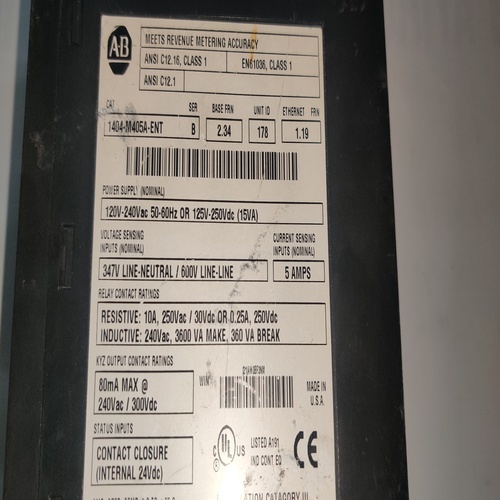 Allen Bradley 1404-m405a-ent Powermonitor 3000 Master Module