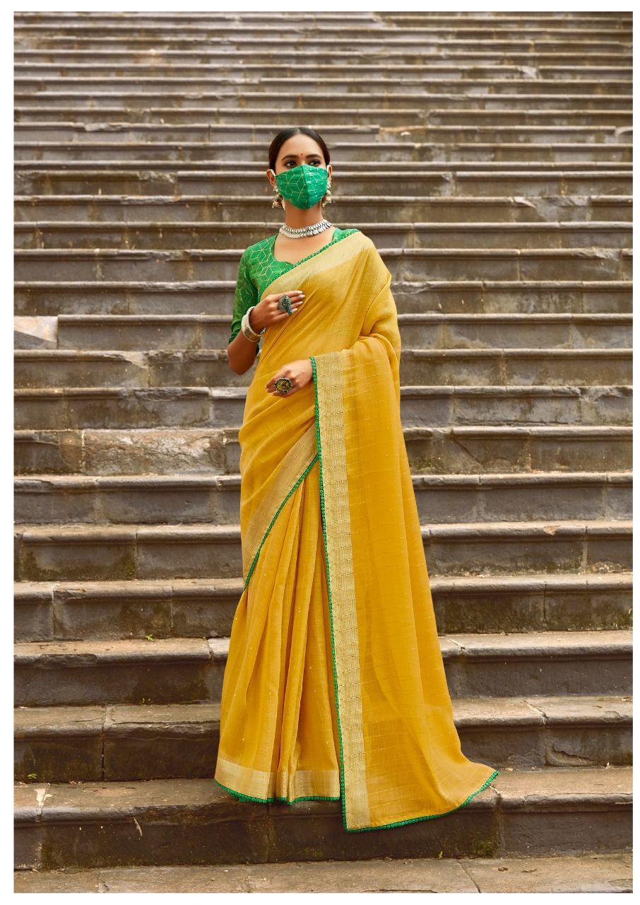 Dry Cleaning Linen Designer Saree