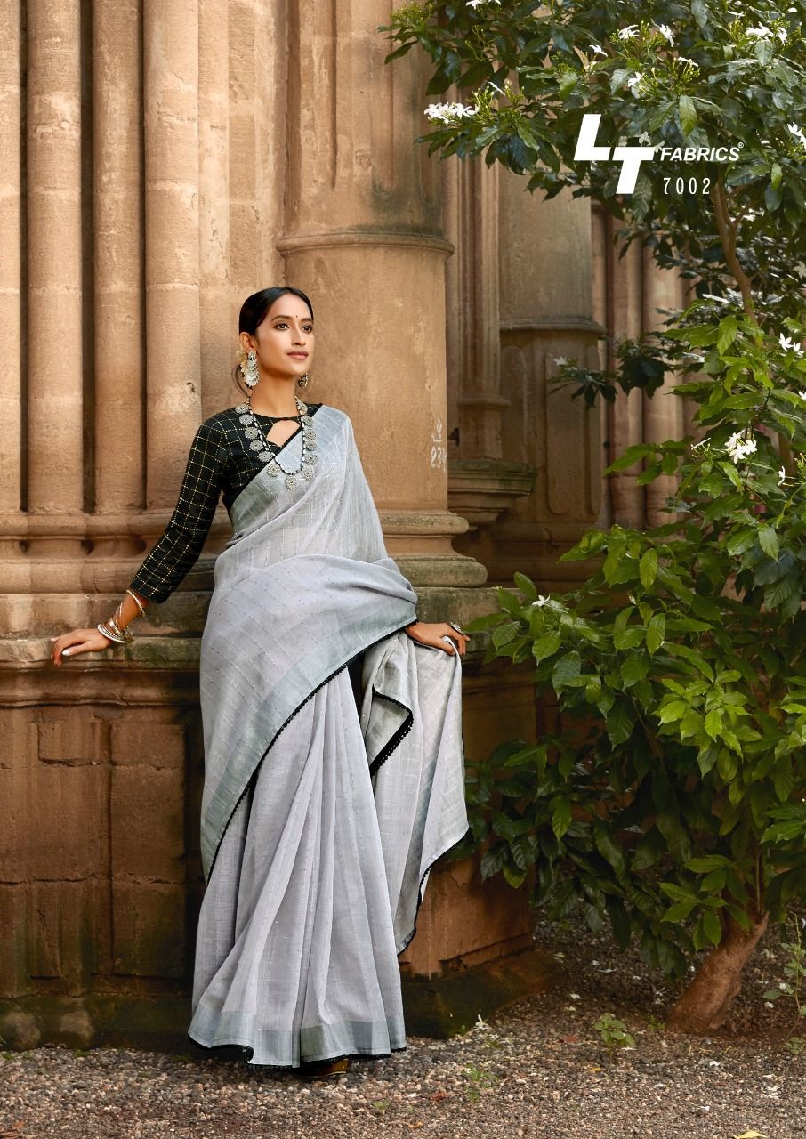 Dry Cleaning Linen Designer Saree