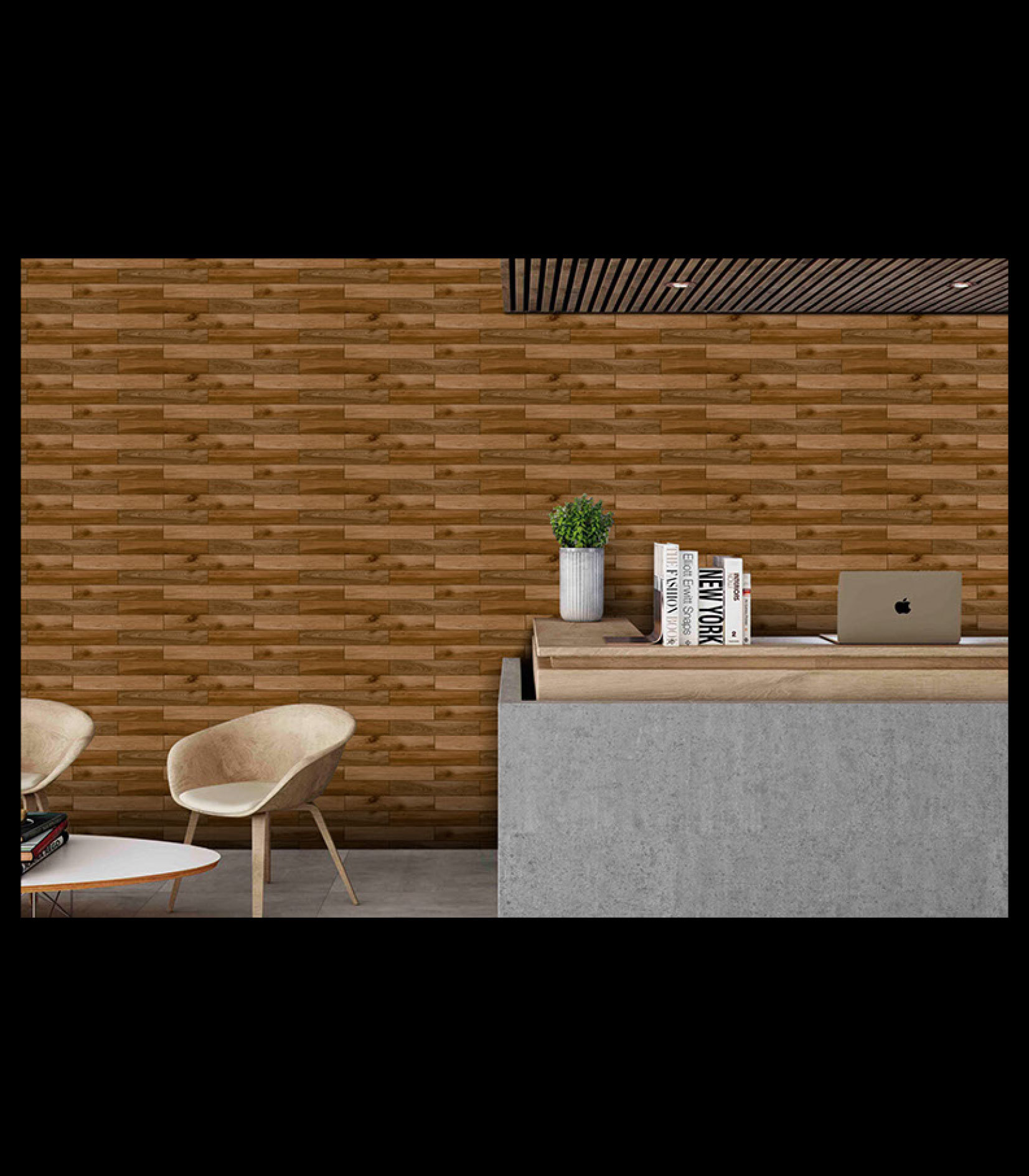 Strip Elevation - 8x24 Ceramic Wall Tiles, Multi Color | Vitrified, No Water Absorption, Rectangle Shape, Thickness 6-8mm
