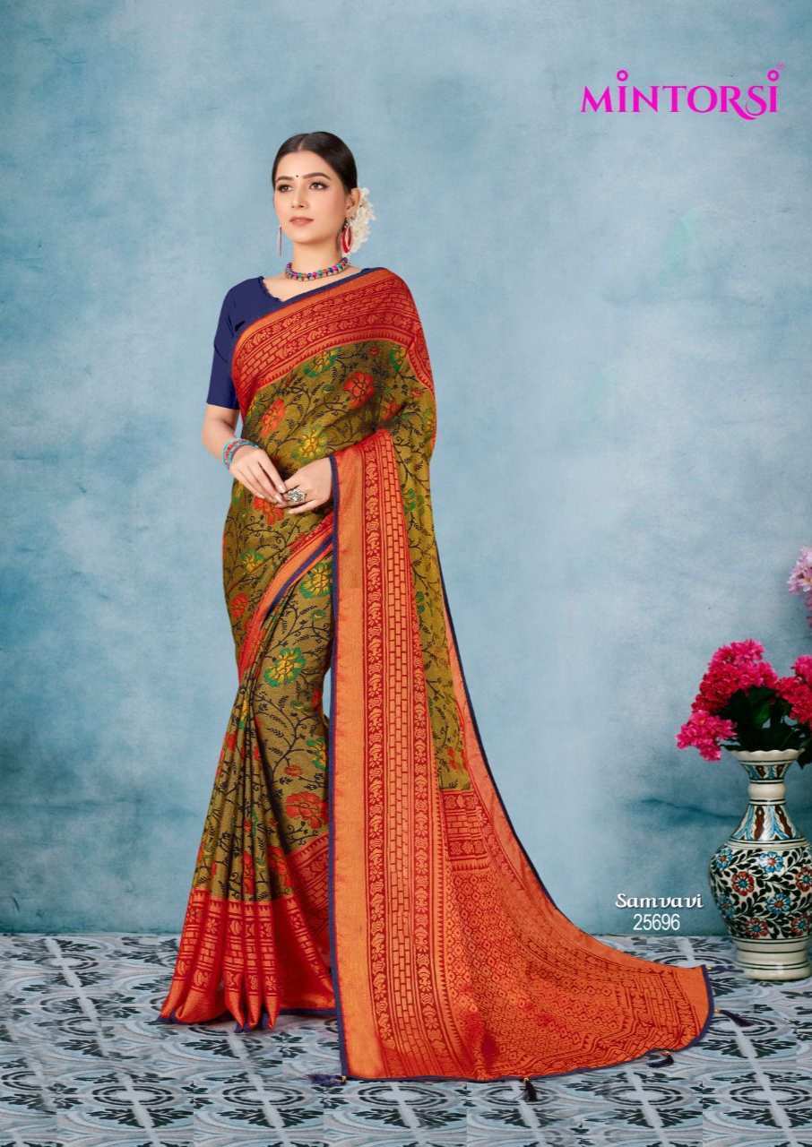 Brown Lilen Saree