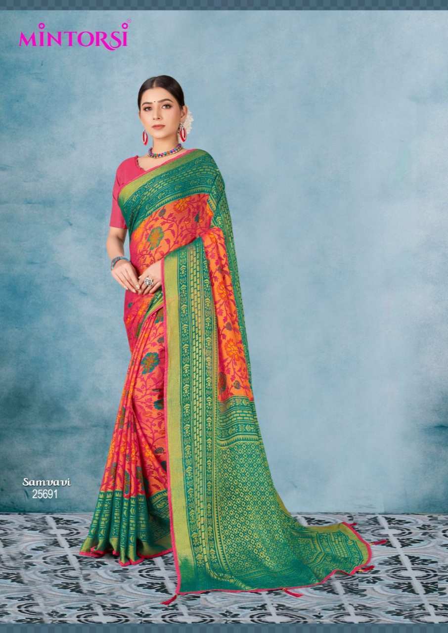 Brown Lilen Saree