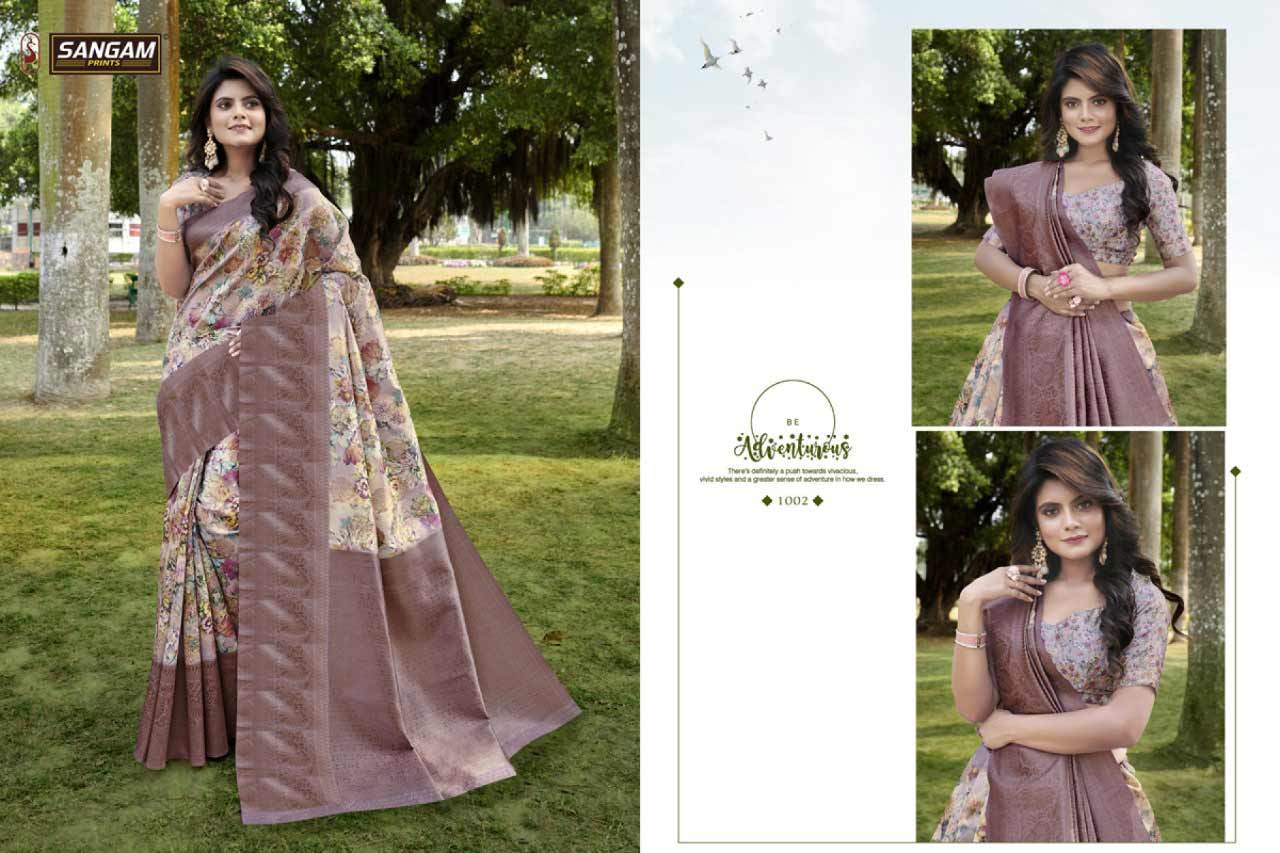 Brown Lilen Saree