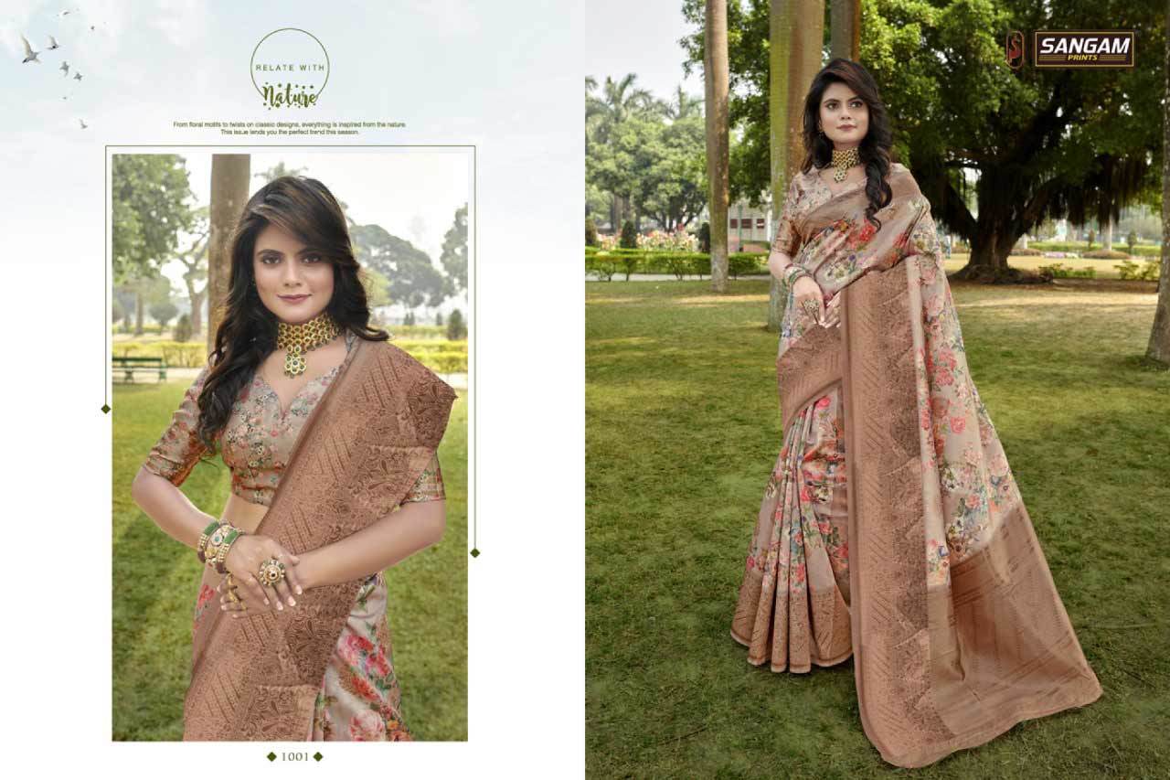 Brown Lilen Saree