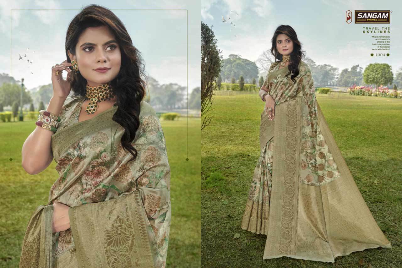 Brown Lilen Saree