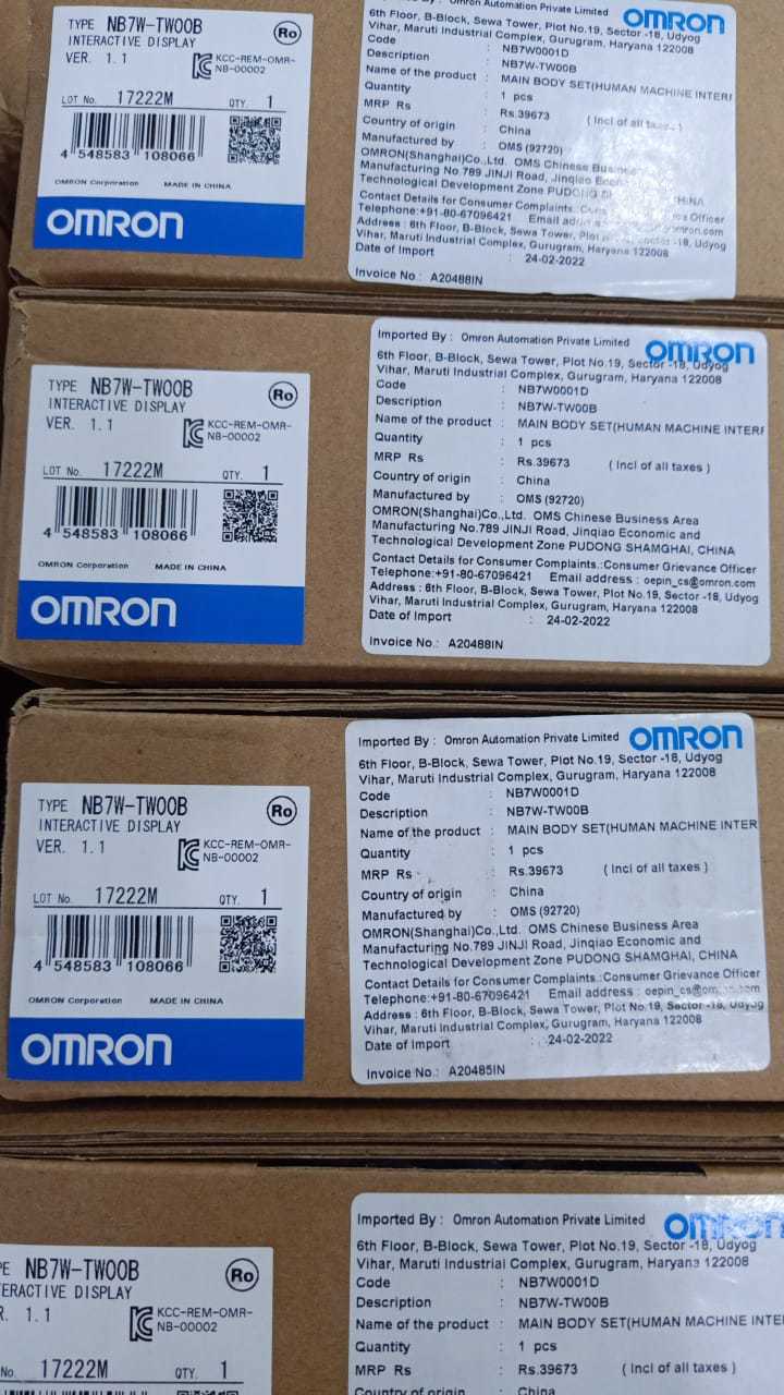 Omron Nb10w-tw01b - Touchscreen Hmi, Version 1.1 | User Friendly, Easy Install, High Visibility, Durable Design