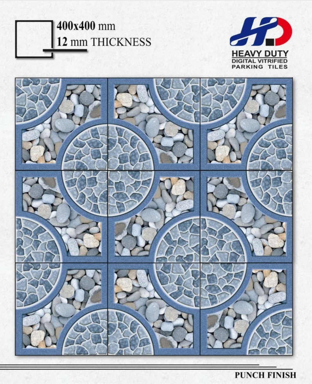 Mixed 400x400mm Vitrified Parking Tiles