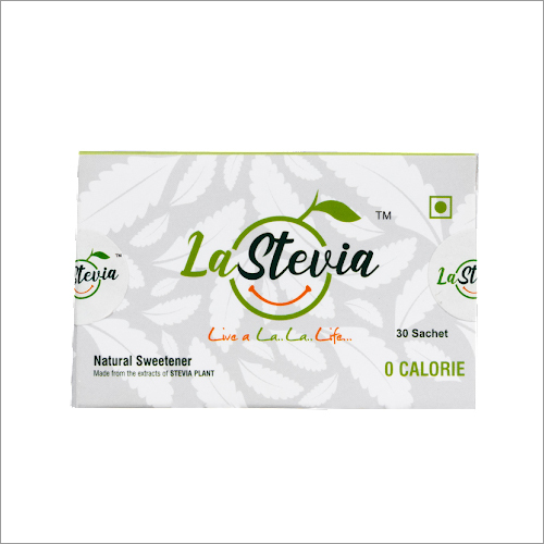 30 Sachets Natural Sweetener - Stevia, 100% Vegan, Zero-calorie, Low Glycemic Impact | Diabetic And Keto Friendly, Easy To Use Sachets