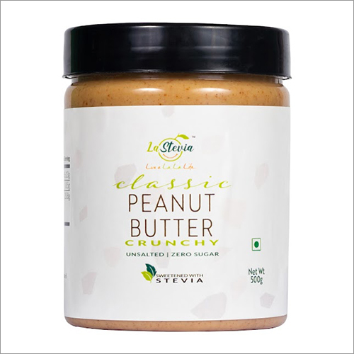 Lastevia Classic Creamy Peanut Butter - 500g No Sugar Sweetened With Stevia High-protein Vegan Spread Rich In Iron And Fiber Ideal For Healthy Diets