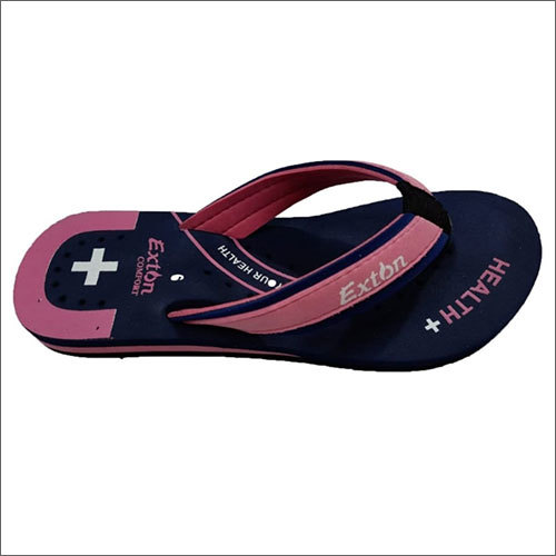 Red & Black Ladies Health Plus Ortho Comfortable Slippers