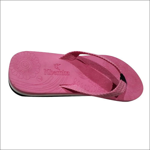 Rubber Ladies Pink Slipper