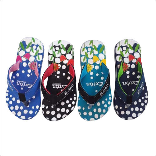 Rubber 5X8  Multicolor Printed Slippers