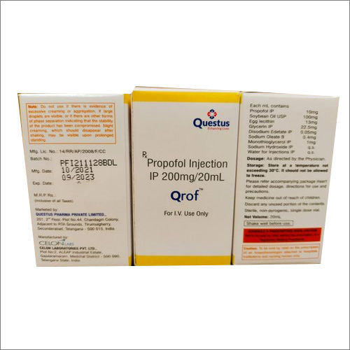 Liquid 200 Mg Propofl Injection Ip