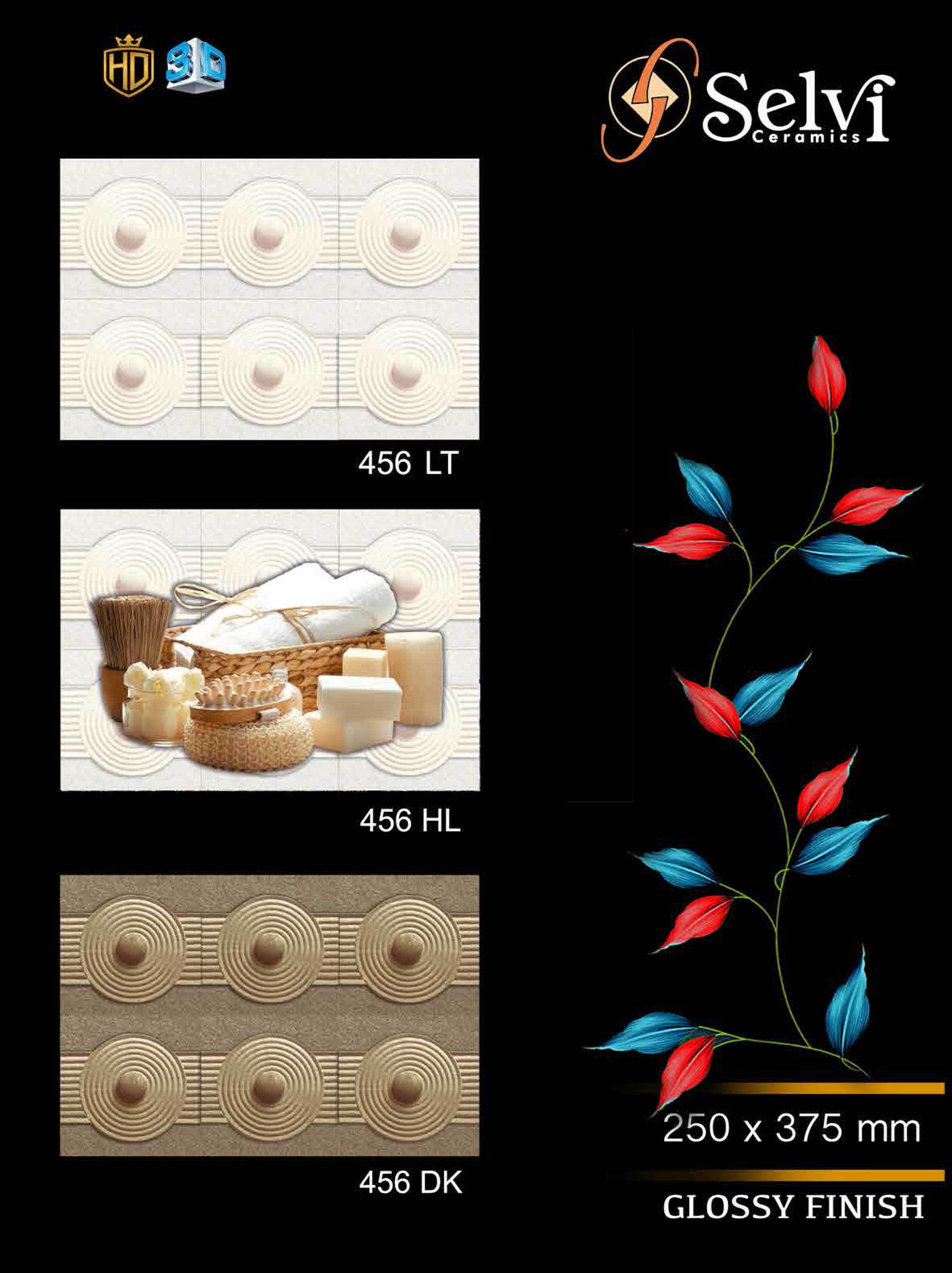 Glossy Series 7 - Ceramic Wall Tiles 12x18 Inches | Multi-color, Vitrified Technique, Acid Proof & Waterproof, 6-8mm Thickness, 7-8 Flatness