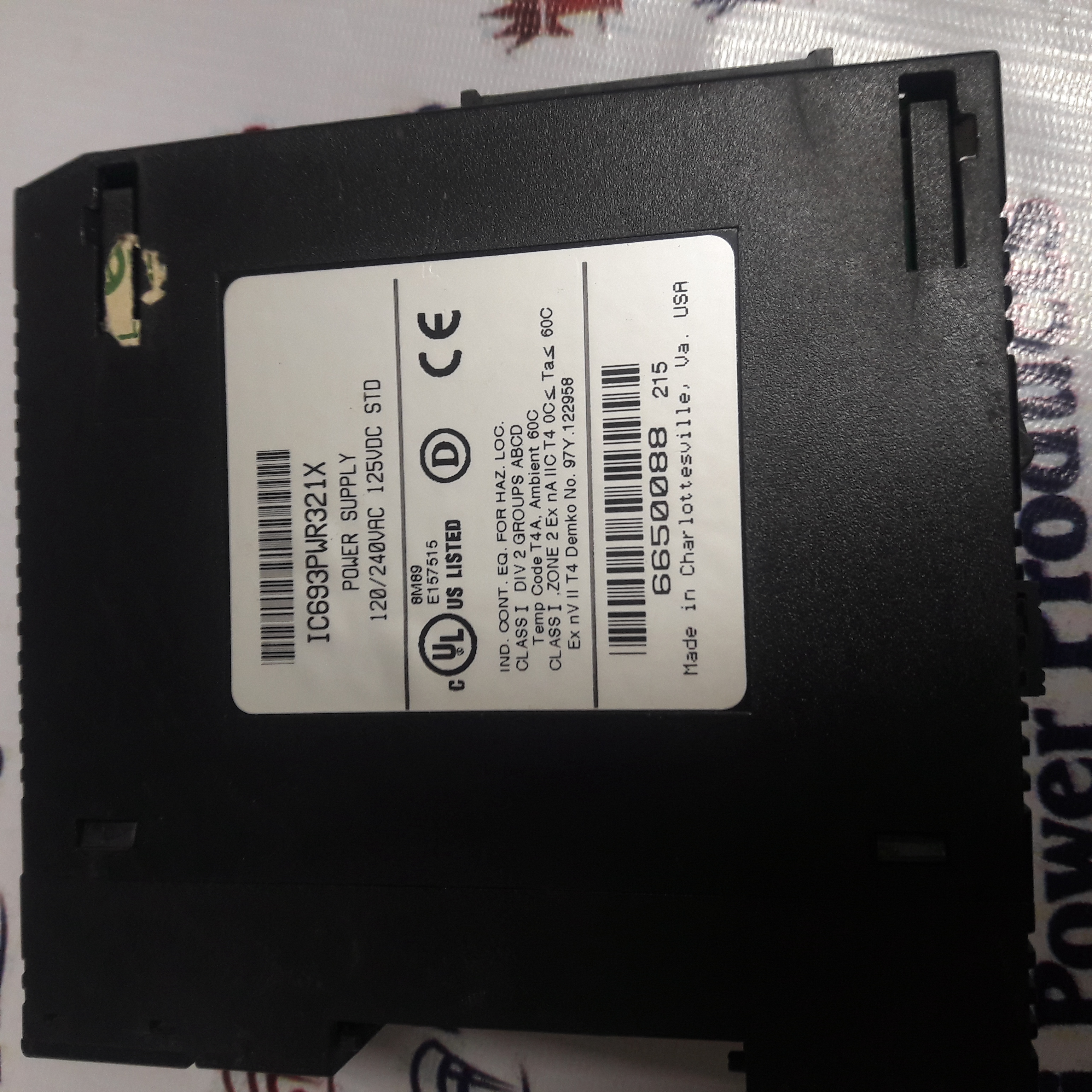 Ge Fanuc Ic693pwr321x - Application: Industrial Automation