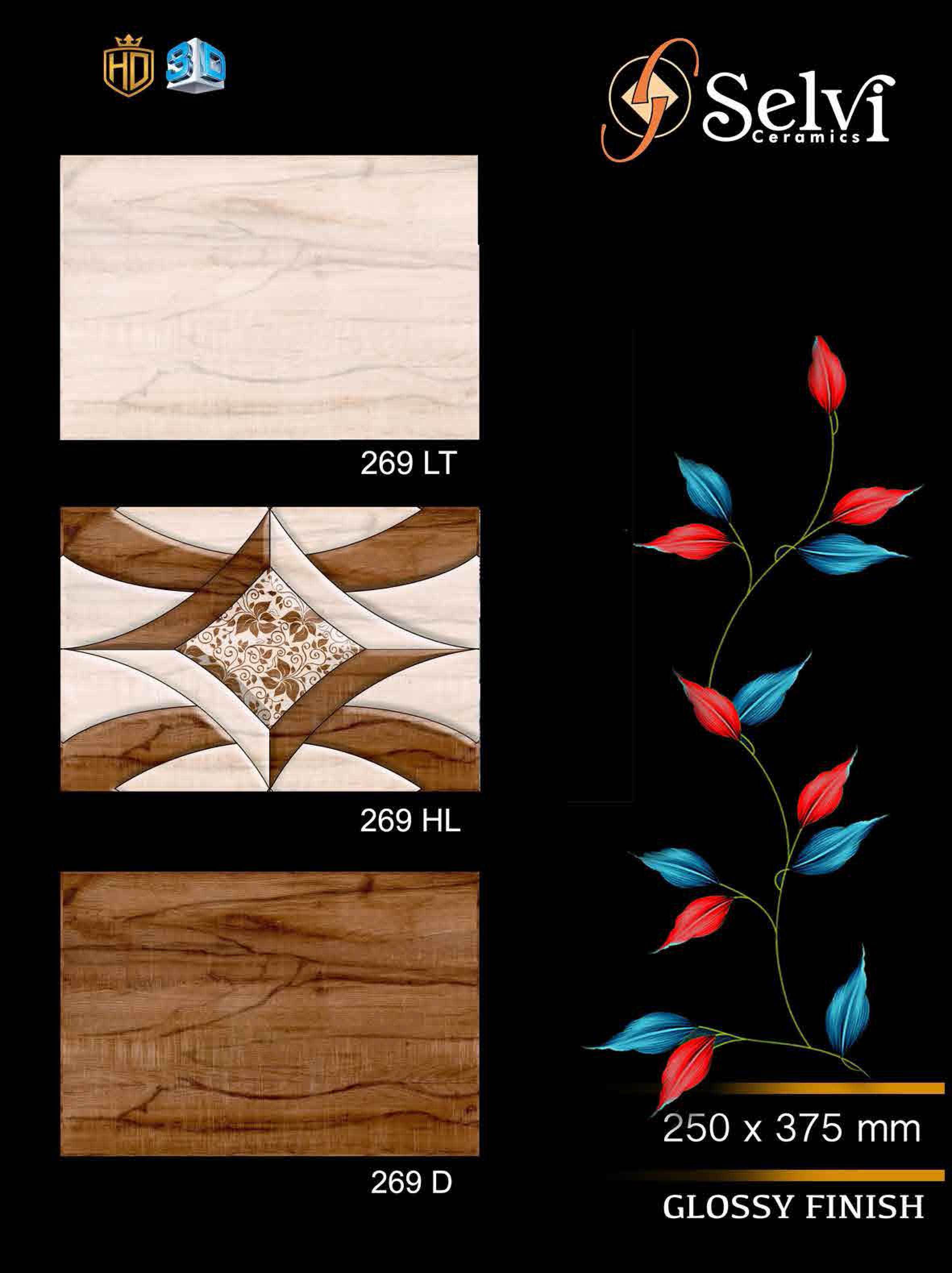 Ceramic Wall Tiles - 12x18 Inches, Multi Color | Acid Proof, Waterproof, Glossy Finish, Best Quality Services