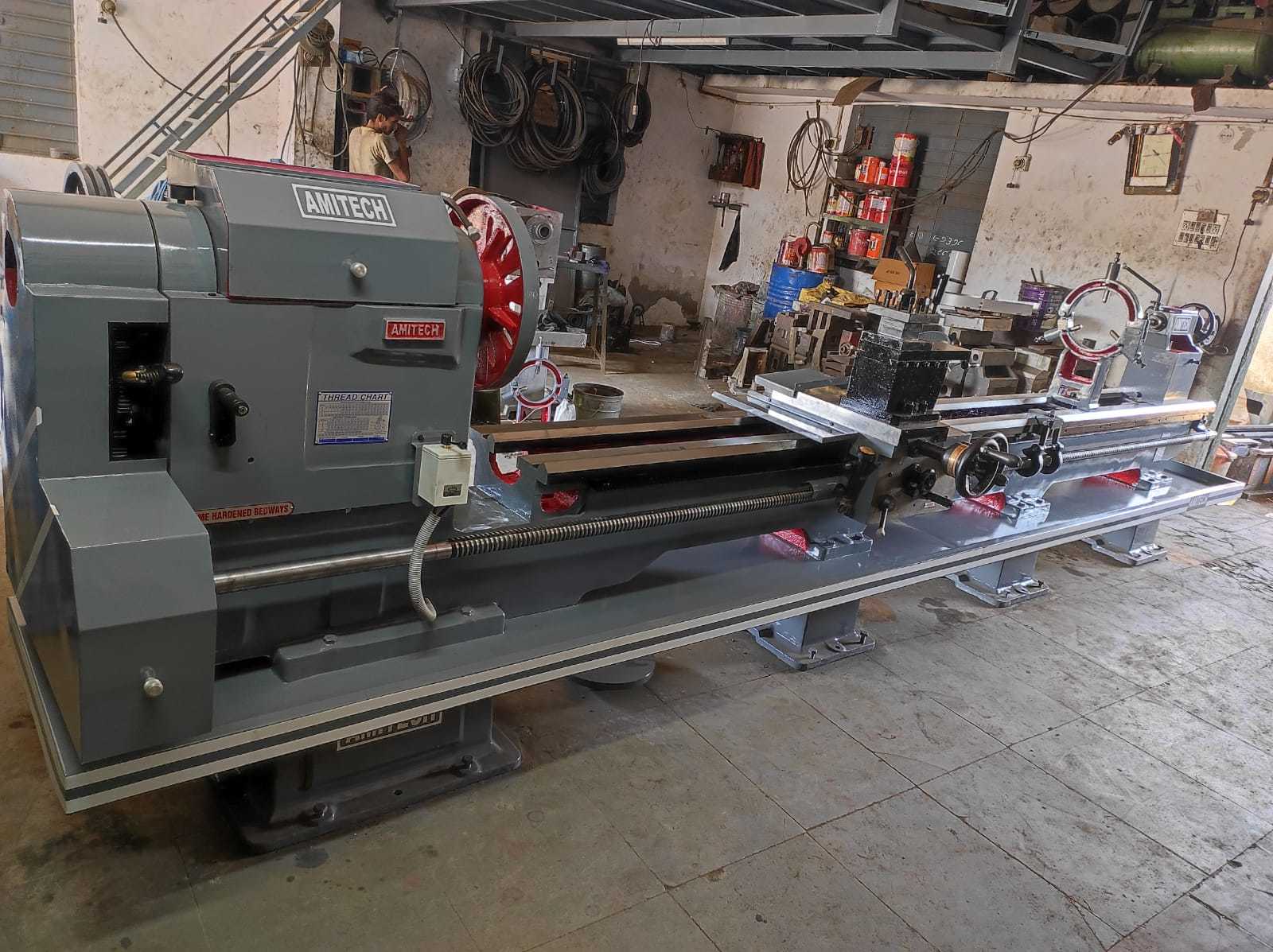 Extra Heavy Duty Lathe Machine - Metal, Semi Automatic, Human Machine Interface | Simple Control For Optimal Performance